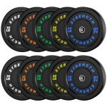 Rendpas 260LB Olympic Bumper Plates Set