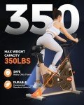 pooboo Exercise Bike, Adjustable Magnetic Resistance Silent Belt Drive, Indoor Cycling Bike for Home Cardio Gym, Fitness Stationary Bike Machine with 350lbs Weight Capacity, Monitor & Tablet Holder