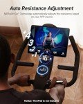 MERACH Auto Resistance Exercise Bike for Home, Bluetooth Stationary Bike with APP Data Tracking, Indoor Cycling Bike with Magnetic Resistance, SPD Pedals, Bottle Holder and 350lbs Weight Capacity