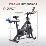 Sunny Health & Fitness Smart Pro Indoor Cycling Exercise Bike, Felt Resistance and Belt Drive with Bluetooth Connectivity and SunnyFit® App - SF-B901SMART