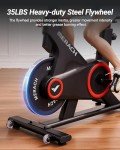 MERACH Auto Resistance Exercise Bike for Home, Bluetooth Stationary Bike with APP Data Tracking, Indoor Cycling Bike with Magnetic Resistance, SPD Pedals, Bottle Holder and 350lbs Weight Capacity