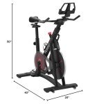 Yesoul Black Exercise Bike for Home,Smart White Cycling Bike Brake Pad/Magnetic Stationary Bike, Low Noise Indoor Cycling Bike for Home Gym Electric Stationary Bike with Tablet Mount & Comfortable Seat Cushion for Women Apartment Workout Bike for Fitness