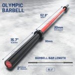 E.T. Energetic 7ft Olympic Barbell for Weightlifting