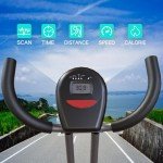 LINBOLUSA Portable Exercise Bike, Stationary Bikes for Home, Indoor Foldable Bike with 16-Level Magnetic Resistance, 300LBS Capacity, 3.5 LBS Flywheel, Designed for Home Workout 810 Black