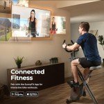 Sunny Health & Fitness Foldable Magnetic Exercise X-Bike Pro, 300 LB Capacity, Low-Impact, 14-Level Resistance, Ergonomic Support, SunnyFit® App Enhanced Bluetooth Connectivity - SF-B223011