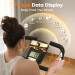 Exercise Bike, MOSUNY 5-in-1 Stationary Bike With 10DB Super-Silent, Folding Exercise Bike with 16-Level Adjustable Magnetic Resistance, 350 LBS Indoor Cycling Bike For Home Workout, Black Orange