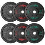 Yes4All Olympic Rubber Bumper Plate Set - 100LB
