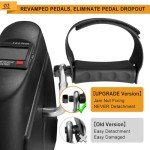 GOREDI Under Desk Bike Pedal Exerciser, Portable Mini Exercise Bike with LCD Display for Home/Office, Desk Cycle for Leg/Arm with Handle, Leg Exerciser While Sitting for Seniors