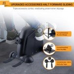 GOREDI Under Desk Bike Pedal Exerciser, Portable Mini Exercise Bike with LCD Display for Home/Office, Desk Cycle for Leg/Arm with Handle, Leg Exerciser While Sitting for Seniors