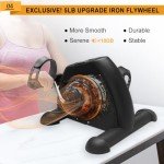 GOREDI Under Desk Bike Pedal Exerciser, Portable Mini Exercise Bike with LCD Display for Home/Office, Desk Cycle for Leg/Arm with Handle, Leg Exerciser While Sitting for Seniors