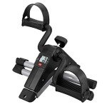 Folding Pedal Exerciser, Mini Exercise Bike Under Desk Bike Foot Pedal Exerciser, Foot Hand Cycle Portable Peddler Machine Bicycle Exerciser Arm Leg Exerciser While Sitting (Silver)