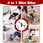 4-in-1 Mini Exercise Bike, Foldable,for Home Gym, with LCD Display for Arm and Leg Exercises