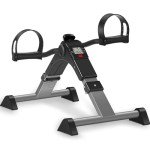 TABEKE Under Desk Bike Pedal Exerciser, Fully Assembled Mini Exercise Bike for Leg and Arm Workouts, Foldable Desk Bike Peddler Machine for Seniors with Clear LCD Display & Adjustable Resistance