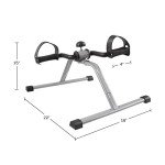 Under Desk Bike Pedal Exerciser with Calorie Tracker and Adjustable Resistance - Mini Foldable Indoor Home Gym Exercise Equipment by Wakeman