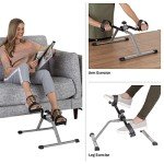 Under Desk Bike Pedal Exerciser with Calorie Tracker and Adjustable Resistance - Mini Foldable Indoor Home Gym Exercise Equipment by Wakeman