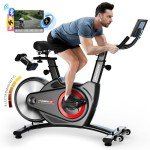 HARISON Semi Commercial Exercise Bike - Stationary Bike for Home Gym - Silent Magnetic Indoor Cycling Bike with Tablet Mount & Comfortable Seat Cushion, 380LBS/400LBS Weight Capacity Workout Bike