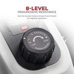 Sunny Health & Fitness Fully Assembled Magnetic Under Desk Elliptical Peddler, Portable Foot & Leg Pedal Exerciser(White) - SF-E3872