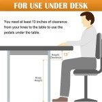 TABEKE Under Desk Bike Pedal Exerciser, Fully Assembled Mini Exercise Bike for Leg and Arm Workouts, Foldable Desk Bike Peddler Machine for Seniors with Clear LCD Display & Adjustable Resistance