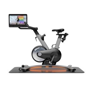 Smart Exercise Bike, Indoor Exercise Bike With 15.6 TouchScreen, Stationary Bike With Auto Resistance, Bluetooth, Training Algorithm, Top Instructors (Mist Grey)