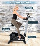 3G Cardio Elite UB X Upright Bike - FreeSync FTMS Bluetooth Smart App Connectivity - Tablet Shelf - Compact 41” (L) Footprint - Oversized Padded Soft Saddle Seat - 350 lb Capacity - Commercial Grade