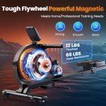 Niceday Rowing Machine, Magnetic Rower for Home Use, Smart Rowing Machine Bluetooth Compatible with Kinomap APP, Rower Machine with 16 Resistance Levels & 350 LBS Weight Capacity