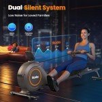 Niceday Rowing Machine, Magnetic Rower for Home Use, Smart Rowing Machine Bluetooth Compatible with Kinomap APP, Rower Machine with 16 Resistance Levels & 350 LBS Weight Capacity