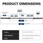 LIONSCOOL 7ft Olympic Barbell – 700lbs Capacity