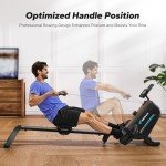 MERACH Rowing Machines for Home, Quiet Row Machine with 51.2" Extended Rail, 16-Level Powerful Magnetic Rower and 350 LBS Load Capacity, Correct Rowing Posture to Prevent Sports Injuries