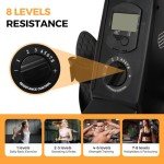 Panana Rower Machines for Home, Foldable Rowing Magnetic, Compact Fitness Equipment with Quiet Resistance 8 Levels, 300 lbs Weight Capacity, Phone Holder and Comfortable Seat Cushion