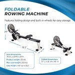 Stamina Air Rower - Rower Machine with Smart Workout App - Rowing Machine with Air Resistance for Home Gym Fitness - Up to 250 lbs Weight Capacity - Black/White
