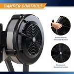 California Fitness Products by Marcy Deluxe Rowing Machine with Adjustable Air Resistance for Cardio Training NS-7874RW