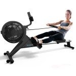 SereneLife Exercise Folding Rowing Machines Magnetic - 16Level Magnetic & Air Resistance Rowing Machine, Foldable Travel Portable Rower Fitness Machine with Bluetooth, LCD, App Compatible