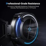 MERACH Rowing Machines for Home, Adjustable Air Resistance Professional Indoor Rowing Machine, Ergonomic Comfort Seat, Performance Monitor and Device Holder, Easy Storage