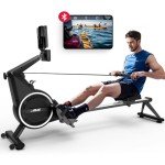 BOTORRO Air Magnetic Rowing Machines for Home BW5 Commercial Rower Machine Max Load 350LB 10-Level Resistance Easy Assembly Bluetooth LED Monitor Adjustable Tablet Stand Fit for Whole Family