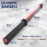 E.T. Energic 7ft Olympic Barbell for Weightlifting