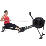 Indoor Rowing Machine for Home Use – Foldable, Compact, and Magnetic Rower with Screen for Cardio and Fitness Workouts Black
