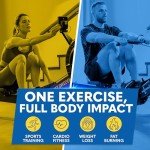 Indoor Rowing Machine for Home Use – Foldable, Compact, and Magnetic Rower with Screen for Cardio and Fitness Workouts Black