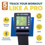 Indoor Rowing Machine for Home Use – Foldable, Compact, and Magnetic Rower with Screen for Cardio and Fitness Workouts Black