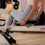Sole Fitness SR550 Rower, Foldable Rowing Machines for Home Use, Bluetooth, Touch Screen, Heart Monitoring, Air & Magnetic Resistance Row Machine, Rowers for at Home Exercise
