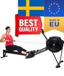 Indoor Rowing Machine for Home Use – Foldable, Compact, and Magnetic Rower with Screen for Cardio and Fitness Workouts Black