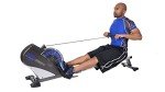 Stamina ATS Air Rower, Grey - Smart Workout App, No Subscription Required - Foldable Rowing Machine for Home Use