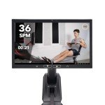 Aviron Strong Series Rower: 22"" HD Touchscreen, Dual Air & Magnetic Resistance up to 100 lbs. Game-Based Workouts, Streaming, Compact Design, Black