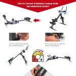 Tousains 3 in 1 Foldable Rowing Machine, AB Machine with 3 Level Angle & Led Monitor, Multi-Functional Rower Fitness Equipment Home Gym Full Body Fitness Machine(Blue)