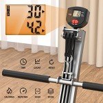 Rowing Machine for Home Use, LUBBYGIM Rowing Machine Foldable Rower with LCD Monitor - Hyper-Quiet & Smooth - 2024 Upgraded Version with 300LBS Loading Capacity