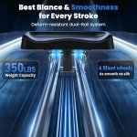 FEIERDUN Rowing Machines for Home, Rower Machine with 350LBS Loading Capacity, Magetic Rower with APP, Row Machine with Dual Slide Rail, Black