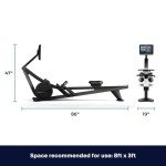 Hydrow Wave Rowing Machine with 16" HD Touchscreen & Speakers - Stows Upright | Live Home Workouts, Membership Required
