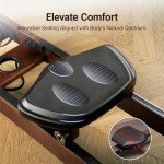 MERACH Water Rowing Machines for Home, Finest Solid Wood Row Machine with LCD Digital Monitor, Ergonomic Seating and Tablet Holder, Easy Assembly Rower Machine with Bluetooth Compatible