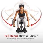 Sunny Health & Fitness Smart Compact Full Motion Rowing Machine, Full-Body Workout, Extra-Long Rail, 350 LB Weight Capacity and Free SunnyFit® App Enhanced Bluetooth Connectivity SF-RW5639SMART