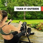 Lanos Hydraulic Rowing Machine | Adjustable Resistance | Rowing Machines for Home Use | LCD Monitor | Compact for Home Workout | Tone Muscle Improve Heart Health