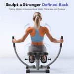 UKEEP Compact Full Motion Rowing Machine, Dual-Oar 350 LB Weight Capacity, Heavy-Duty Rail, Strengthen Lats for Greater Back Width and Thickness Full-Body Workout